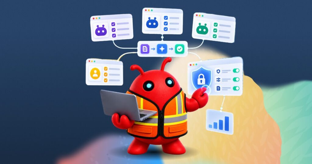 Oracle press graphic for Fusion Companion and Fusion Agentic Home showing an AI agent coordinating approval, workflow and security panels